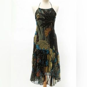 Edition Vogue MAX MARA stunning summer, tropical dress silk size 6 Italy40 UK8